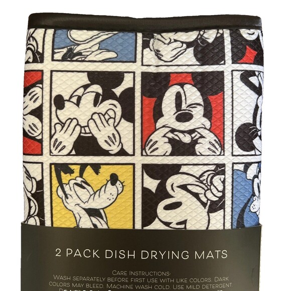 Disney Mickey Mouse and Friends 2 Pack Kitchen Dish Drying Mat New Home Gift - Picture 5 of 8